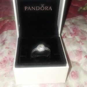 Pandora Sparkling Love Knot ring,size 5